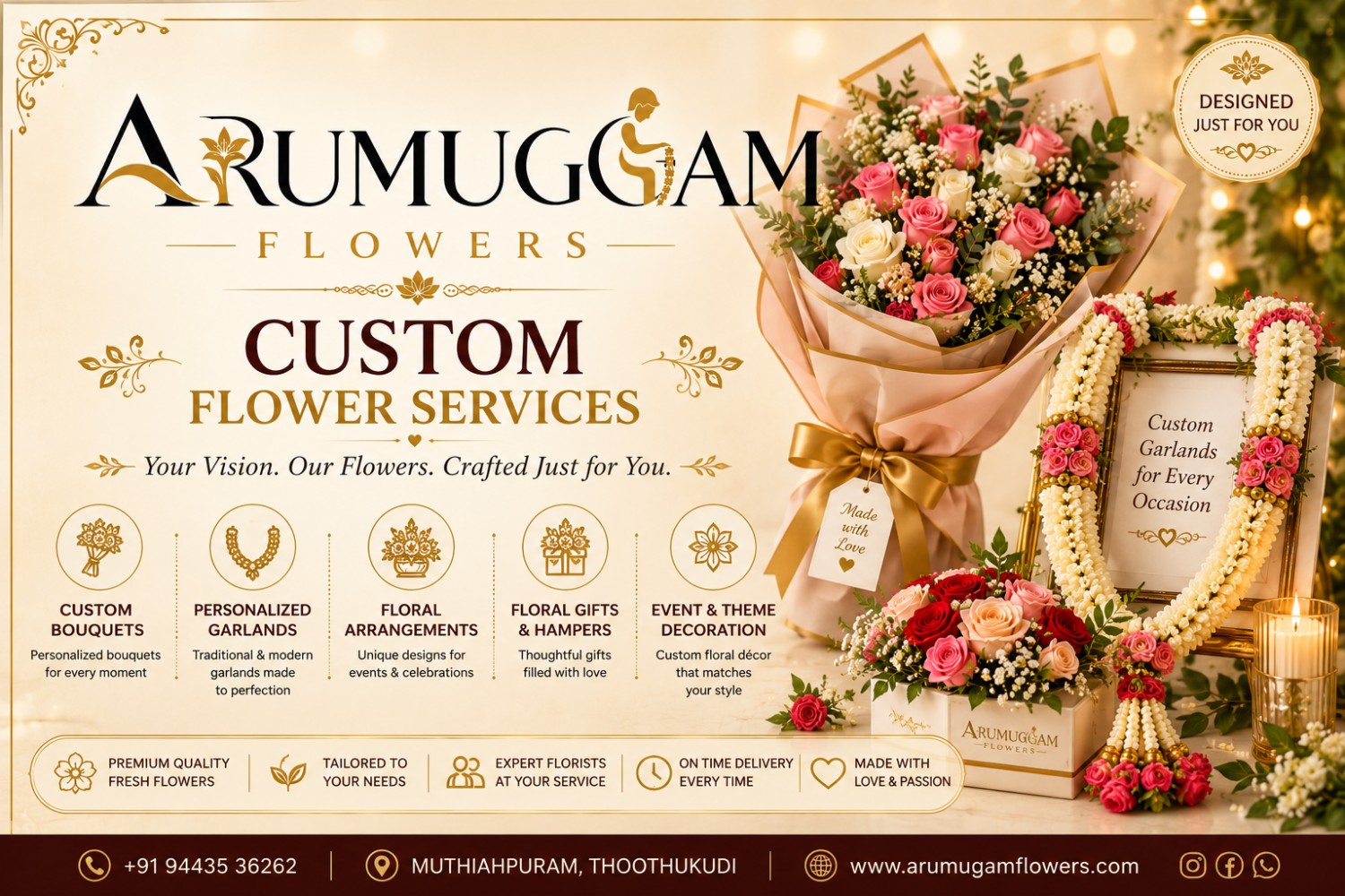 Custom flower bouquet
