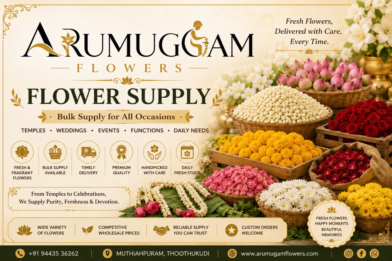 Fresh flower supply